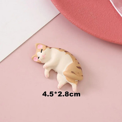 Διακοσμητικό κόσμημα 6 τμχ Cartoon Resin Cute Simulation Cat Barrett Scrapbook Craft Diy Miniature Στολίδι