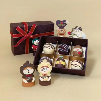 Japan Zakka Valentine\'s Day Chocolate Studio Mini Statue Διακόσμηση βιβλιοθήκης Συλλεκτική διακόσμηση σπιτιού Ρητίνη Craft Japan Διακοσμητικά