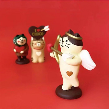 Japan Zakka Valentine\'s Day Chocolate Studio Mini Statue Διακόσμηση βιβλιοθήκης Συλλεκτική διακόσμηση σπιτιού Ρητίνη Craft Japan Διακοσμητικά