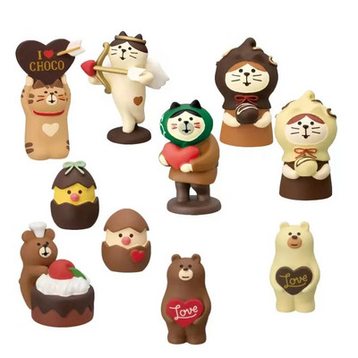 Japan Zakka Valentine`s Day Chocolate Studio Mini Statue Διακόσμηση βιβλιοθήκης Συλλεκτική διακόσμηση σπιτιού Ρητίνη Craft Japan Διακοσμητικά