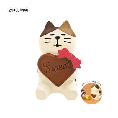 Japan Zakka Valentine`s Day Chocolate Studio Mini Statue Διακόσμηση βιβλιοθήκης Συλλεκτική διακόσμηση σπιτιού Ρητίνη Craft Japan Διακοσμητικά