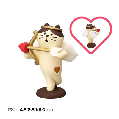 Japan Zakka Valentine`s Day Chocolate Studio Mini Statue Διακόσμηση βιβλιοθήκης Συλλεκτική διακόσμηση σπιτιού Ρητίνη Craft Japan Διακοσμητικά
