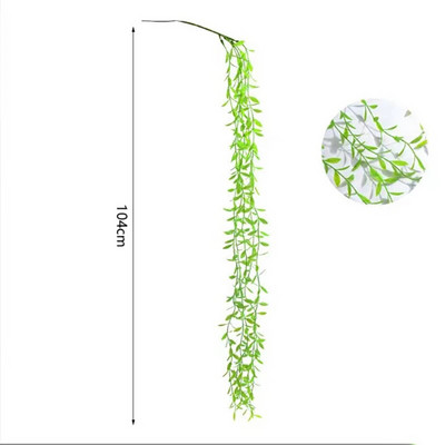 Ръчно изработена плетена ратанова сеялка за цветя Висяща на стена Плетена кошница от ратан Градинска лозова саксия Поставка за растения Градински саксии Стенна сеялка