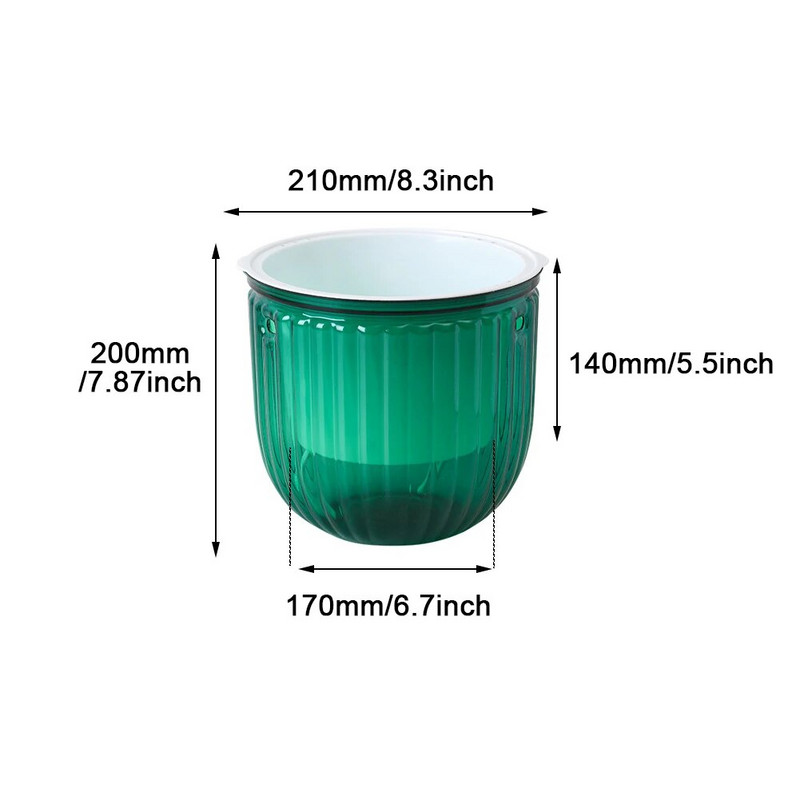 Hidroponikus talajművelés Lazy Virágcserép Függő Virágcserép Önfelszívó víz Függesztett Ültetőgép Sűrített Műanyag Ültetőgép