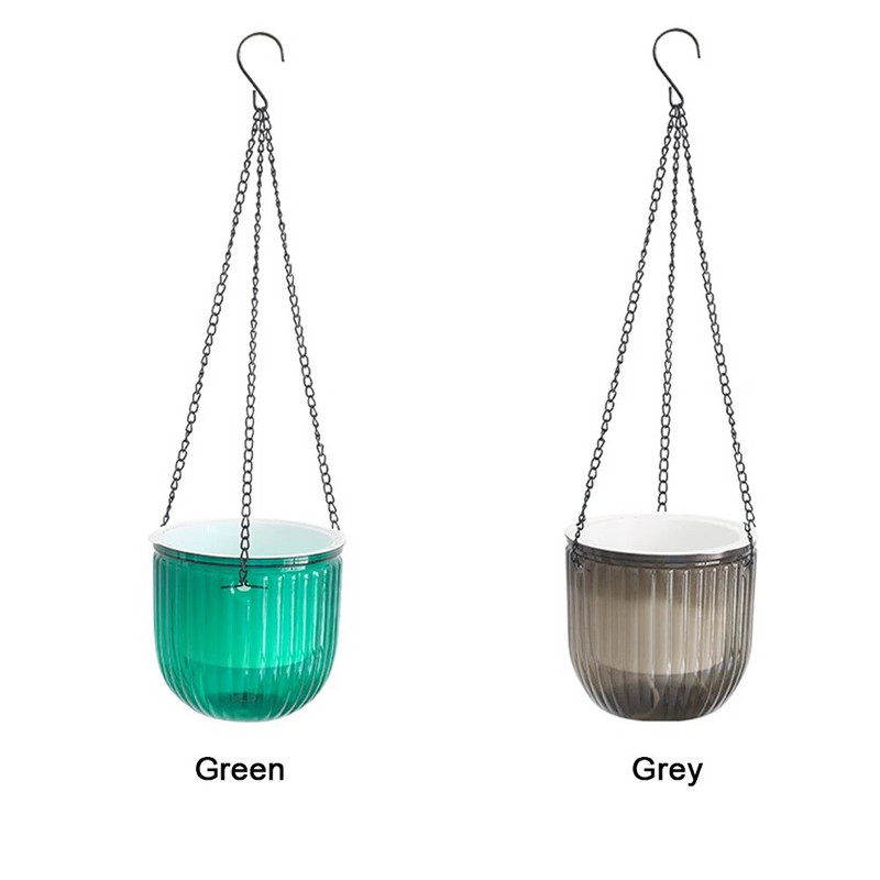 Hidroponikus talajművelés Lazy Virágcserép Függő Virágcserép Önfelszívó víz Függesztett Ültetőgép Sűrített Műanyag Ültetőgép