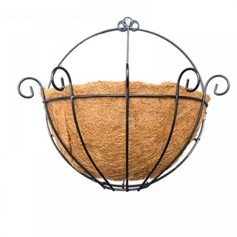 Fém akasztós kosár bárhol felakasztható kültéren és időjárásálló erkélydekoráció, könnyű, masszív felfüggesztés mellett