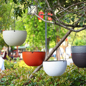 Háztartási függesztett virágcserép szőtt virágtartó virágkosár levehető lánccal kerti kávézóhoz otthon 11 szín