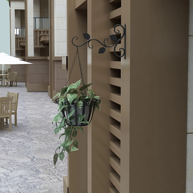 Falra akasztható vas virágcserép kosár akasztó növénytartó Erkély kert lakberendezés