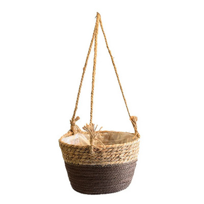 Γλάστρα Rattan κρεμαστό πλαστικό καλάθι φυτώριο γλάστρα με λουλούδια κρεμαστή γλάστρες κήπου για αποθήκευση φυτών θήκη μπονσάι διακόσμησης σπιτιού