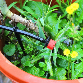 40 τμχ Πότισμα κήπου Σταλάκτης 8 οπών κόκκινο Κεφαλή ψεκαστήρα Σύνδεσμος 4 / 7 mm για πότισμα φυτών σε γλάστρες και παρτέρια λουλουδιών