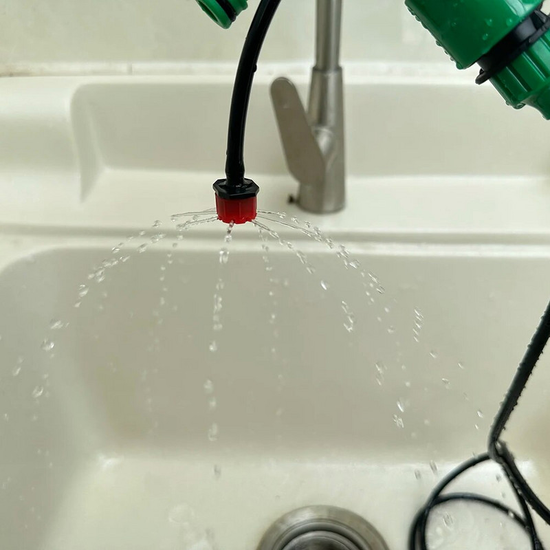 30-100 DB 4/7 mm-es kerti öntözőfúvóka állítható csepegtető szórófej Emitter mikro csepegtető erkély udvar üvegházi öntöző spray