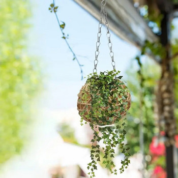 Μεταλλικό κρεμαστό καλάθι για φυτά Γλάστρες κήπου λουλουδιών Στήριγμα φυτών ίντσας στρογγυλό σύρμα για αξεσουάρ διακόσμησης μπαλκονιού σπιτιού