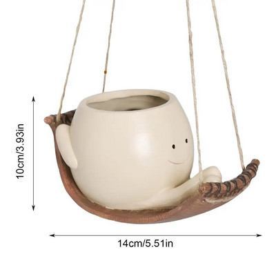 δημιουργικά Swing Face Planter Pots Κρεμαστό Resin Head Planters Γλάστρα Δημιουργικά Διακοσμητικά χαριτωμένα παχύφυτα φυτά Καλάθι γλάστρας