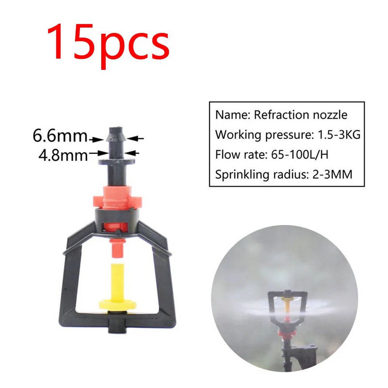 Csepegtető öntözés öntözés locsoló csepegtető üvegház kertben állítható párakibocsátó karó mikro spray forgó fúvóka