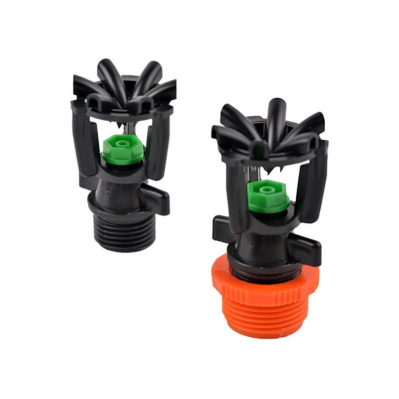 1 db Kerti pázsit forgó locsoló 1/2"-os szálszóró fúvóka 360 fokos automatikus forgó öntöző öntöző szórófej