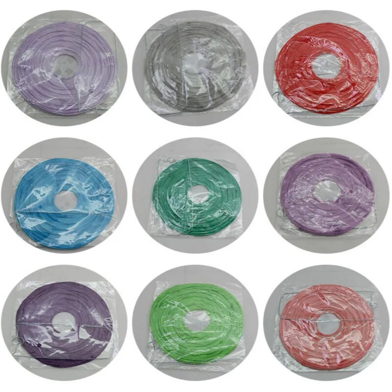 Kinų / Japonijos apvalus popierinis žibintas gimtadienio vestuvių dekoro gimtadienio dovanos amatai "pasidaryk pats" lempos baltas kabantis žibinto rutulys