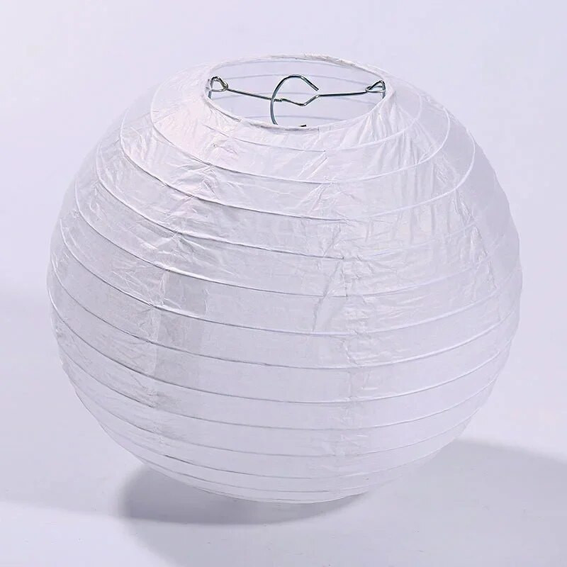 4-6-8-10-12-14-16 colių vestuviniai žibintai kiniški balti žibintai, kabantys spalvingi vestuvių dekoravimo popieriniai rutuliniai šviestuvai vakarėlis