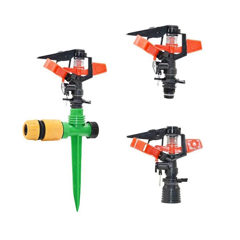 Állítható kerti fűlocsoló fúvókatartóval Forgó locsoló billenőfúvókák Kerti öntöző öntözés 1/2" 3/4" tömlő