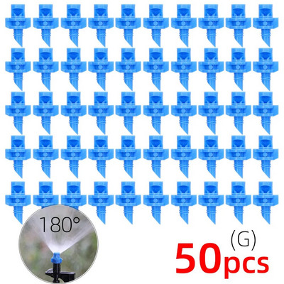 Ακροφύσιο Micro Misting 90/180/360 Degree RBCFHI σε πάσσαλο 1/4`` Barb Connector Ακροφύσια ποτίσματος θερμοκηπίου κήπου άρδευσης