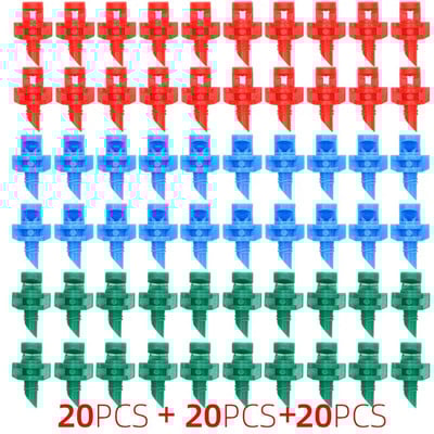 Ακροφύσιο Micro Misting 90/180/360 Degree RBCFHI σε πάσσαλο 1/4`` Barb Connector Ακροφύσια ποτίσματος θερμοκηπίου κήπου άρδευσης