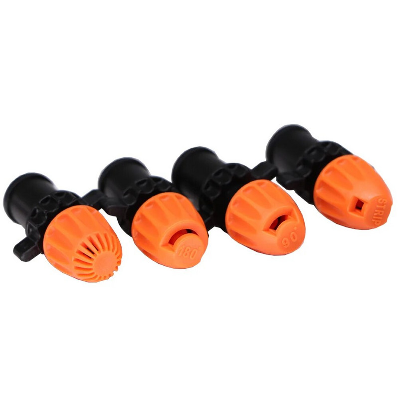 15 db 7,5 mm-es öntözőfúvóka 15 cm-es tartóállvánnyal 90°/180°/360°/csíkos permetezési szög Opcionális kerti öntözőszórók