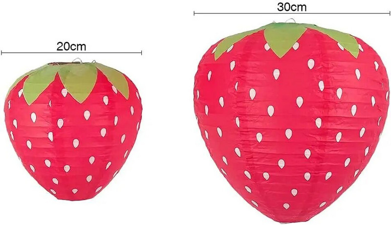 Rózsaszín epres papírlámpás gyerek barkácsolás kézi papírlámpás óvodai függő medál Boldog édes lányok születésnapi parti dekoráció