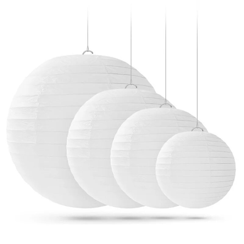 5db kínai papír golyós lámpa lógó fehér esküvői dekoráció papír lámpák lámpaernyő parti dekorációs kellékek baba zuhany kedvéért