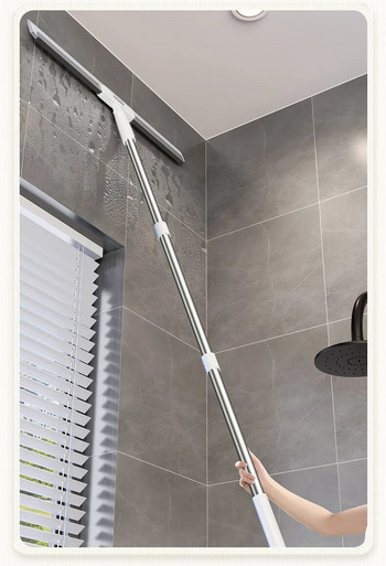 Силиконова метла Joybos Lengthen Floor Window Cleaning Squeegee Pet Hair Dust Removable Broom Bathroom Floor Wiper Cleaning Tool