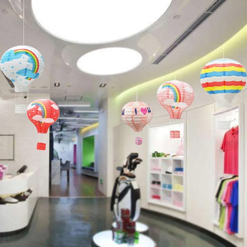 12``30 cm esküvői születésnapi dekoráció hőlégballon papírlámpás karácsonyi fesztivál bárdekoráció kézműves barkács függő léggömb lámpa