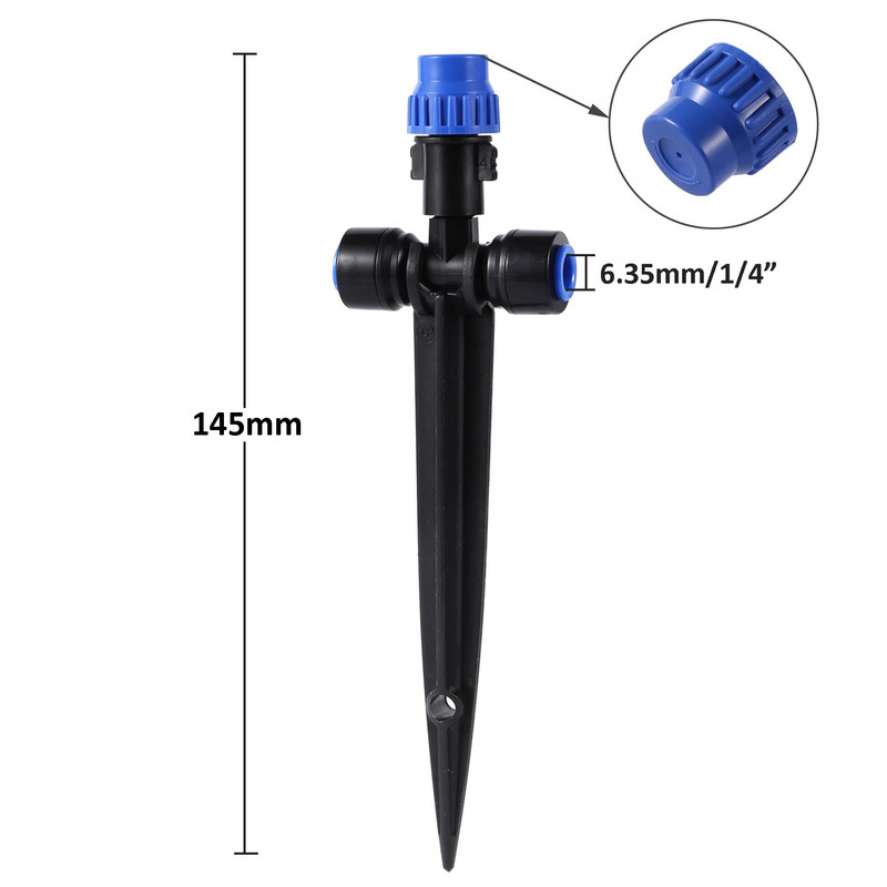 5db állítható 1/4" öntözőködtető csepegtető 360 fokos locsoló csepegtető öntözőeszköz 4/7 mm-es tömlő Kerti udvar üvegház