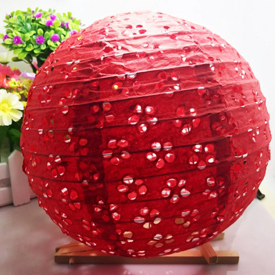 20cm 25cm 30cm 40cm üreges papír lámpás léggömb Kínai kerek papír lámpás golyós lámpa fesztivál esküvői dekorációhoz