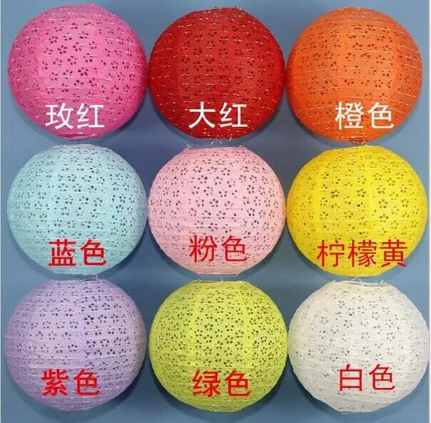 20cm 25cm 30cm 40cm üreges papír lámpás léggömb Kínai kerek papír lámpás golyós lámpa fesztivál esküvői dekorációhoz