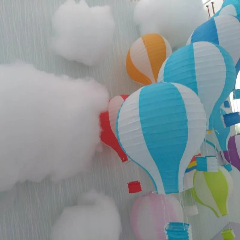 1 db 40 cm-es hőlégballon papír lámpás színes gyerekek születésnapi parti esküvői fesztivál Lakberendezési lámpák kézműves kellékek