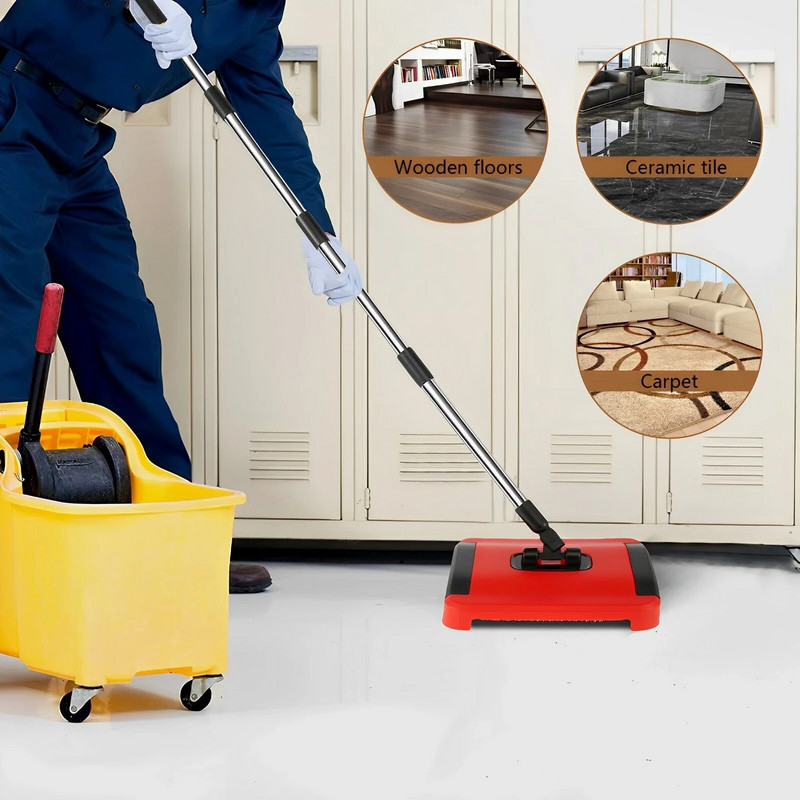 Kilimų šlavimo mašina su ašutais Rankinis kilimų valytuvo valiklis Neelektrinis kilimų šlavimo įrankis Rankinis stumiamas automatinis šluotas