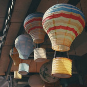 14 hüvelykes 35 cm-es 1db esküvői születésnapi dekoráció Hőlégballon Papír Lámpás Karácsonyi Fesztiválbár Barkácsolás Léggömb Lámpás