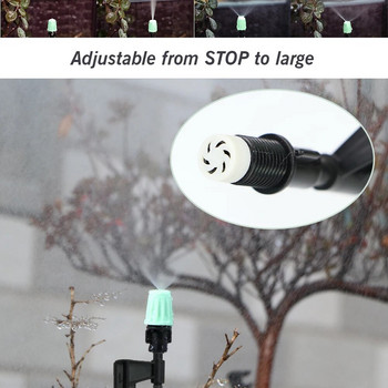 Ρυθμιζόμενα ακροφύσια ομίχλης άρδευσης με σταγόνες κήπου 6.0 Connectors Stakes Micro Flow Head Drippers για σωλήνα σωλήνα 1/4 ίντσας 4/7 mm
