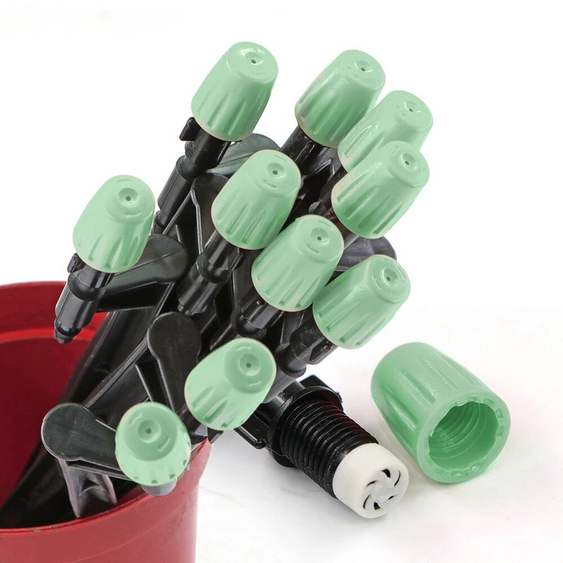 Állítható kerti csepegtető öntöző ködfúvókák, 6,0 csatlakozók, mikro áramlási fej csepegtetők 4/7 mm-es 1/4 hüvelykes tömlőhöz