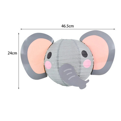 Állati dzsungel témájú bulilámpás rajzfilm Rókanyúl oroszlán Papírlámpás babazuhany akasztós dísz születésnapi barkács dekorációk