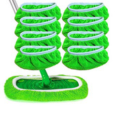 Piemērots Swiffer Flat Mop auduma absorbējoša sūkļa rezerves daļu nomaiņai, auduma pārvalkam mājsaimniecības sausai un mitrai rotējošai mopai 8 iepakojums
