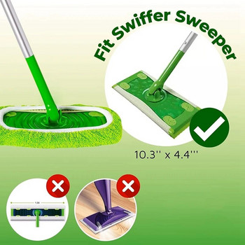 Κατάλληλο για Swiffer Flat Mop Πανί απορροφητικό σφουγγάρι ανταλλακτικά Ανταλλακτικά Υφασμάτινο κάλυμμα οικιακής στεγνής και υγρής περιστροφικής σφουγγαρίστρας 8 Pack