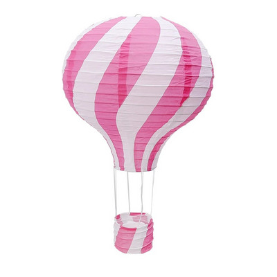 30 cm-es szivárványos hőlégballon, színes barkácspapír lámpák, összecsukható függő kosár gyerekeknek születésnapi parti esküvői dekorációs kellékek