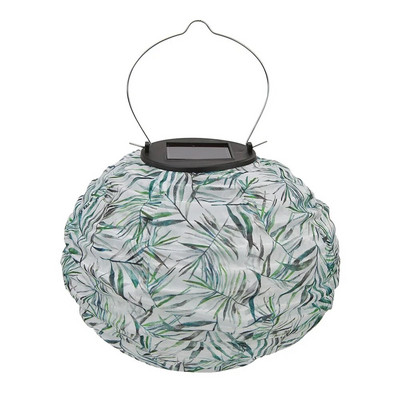 20 cm-es vízálló napelemes LED kínai lámpás lámpa kültéri kerti esküvői ünnepi party nyomtatott dekoratív kerek függő lámpa