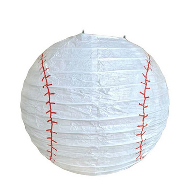 20 cm-es papírlámpás labda Baseball/kosárlabda/futball forma Könnyű ünnepi hangulat esküvői ünnepi partihoz függő dekoráció