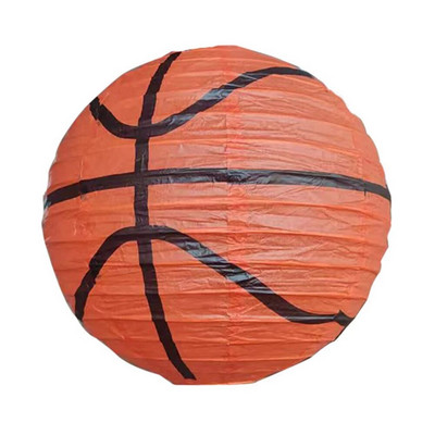 20 cm-es papírlámpás labda Baseball/kosárlabda/futball forma Könnyű ünnepi hangulat esküvői ünnepi partihoz függő dekoráció