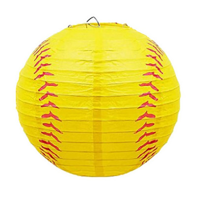 20 cm-es papírlámpás labda Baseball/kosárlabda/futball forma Könnyű ünnepi hangulat esküvői ünnepi partihoz függő dekoráció