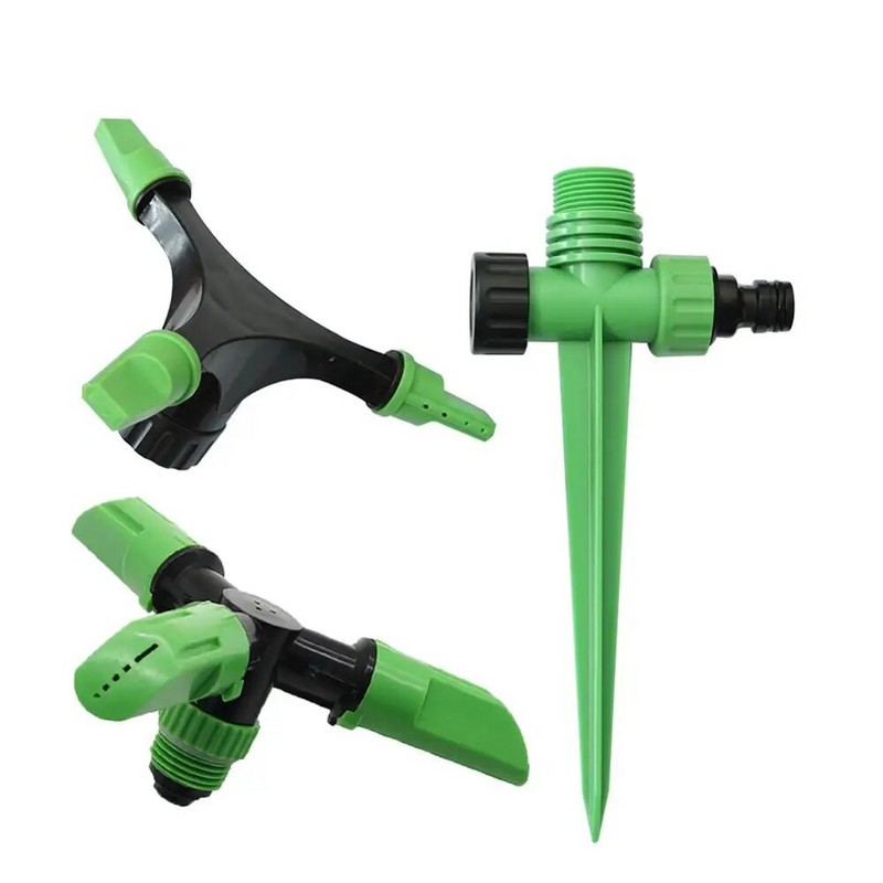 360°-ban forgó öntözőlocsoló kerti öntözőrendszer 3 fúvóka használható ID16 mm-es tömlőhöz Kerti öntözőrendszer