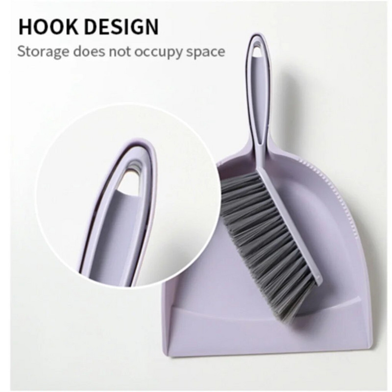 5 vnt. šluotos šiukšliadėžės šepečių rinkinys Mini plastikinis rankinis dulkių padėklo grandiklis, skirtas stalo stalui, stalviršiui, Violetinė klaviatūra