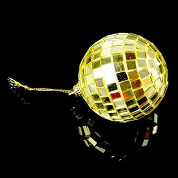 Διακόσμηση 12 τεμαχίων καθρέφτη ντίσκο με μπάλα κρεμαστή μπάλα Διακόσμηση για πάρτι ή εφέ φωτισμού DJ Διακόσμηση σπιτιού, στηρίγματα σκηνής (2 ίντσες, χρυσό)