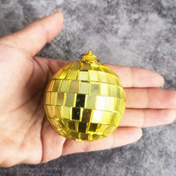 Огледало от 12 части Диско висяща топка Декорация на топка Парти или DJ светлинни ефекти Декорация на дома, сценичен реквизит (2 инча, злато)