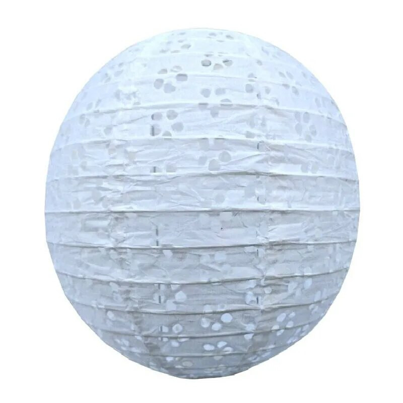 Festivalio reikmenys balti tuščiaviduriai kiniški popieriniai žibintai 4-6-8-10-12-14-16 colių vakarėliams ir vestuvėms dekoruoti pakabinamas popierinis rutulys